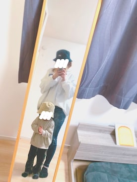 「AZUL by moussy（アズールバイマウジー）のアイテム」を使った、Rujさん（キッズ・80cm）の冬コーディネート