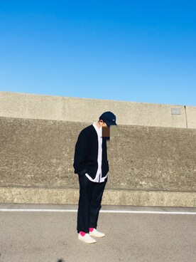 「RYU（リュー）のアイテム（帽子）」を使った、Fluffyさん（メンズ・171cm）の冬コーディネート