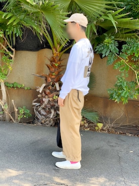 「Graphpaper（グラフペーパー）のアイテム（チノパンツ）」を使った、Fluffyさん（メンズ・171cm）の秋コーディネート