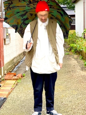 「ami（アミ）のアイテム（パンツ）」を使った、Fluffyさん（メンズ・171cm）の秋コーディネート