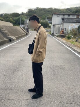 「Graphpaper（グラフペーパー）のアイテム（スウェット）」を使った、Fluffyさん（メンズ・171cm）の秋コーディネート