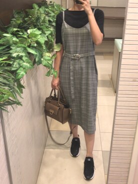 「NETSTAR（ネットスター）のアイテム（ワンピース/ドレス）」を使った、yuukiさん（レディース・170cm）の秋コーディネート