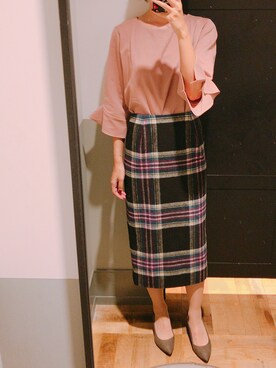 「NETSTAR（ネットスター）のアイテム（シャツ/ブラウス）」を使った、yuukiさん（レディース・170cm）の秋コーディネート