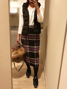 「NETSTAR（ネットスター）のアイテム（ニット/セーター）」を使った、yuukiさん（レディース・170cm）の秋コーディネート
