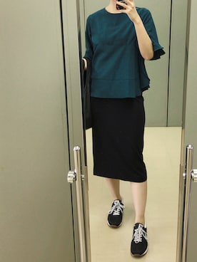 「NETSTAR（ネットスター）のアイテム（Tシャツ/カットソー）」を使った、yuukiさん（レディース・170cm）の秋コーディネート