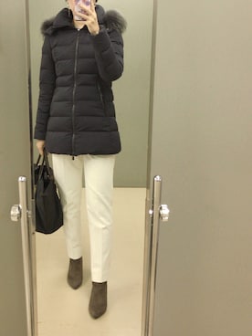 「TATRAS」｜「アイテム（トートバッグ）」を使った、yuukiさん（レディース・170cm）の冬コーディネート