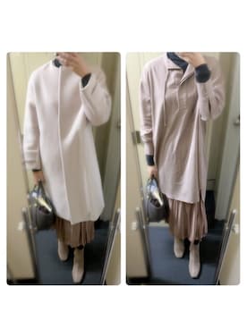 「green label relaxing（グリーンレーベルリラクシング）のアイテム（その他アウター）」を使った、yuukiさん（レディース・170cm）の冬コーディネート