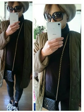 「LIPSERVICE（リップサービス）のアイテム（ハンチング/ベレー帽）」を使った、ღ✧mizzunnn✧ღさん（レディース・159cm）の冬コーディネート