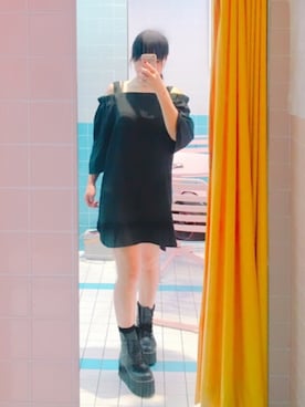 「オープンショルダー」｜「アイテム（その他シューズ）」を使った、ぴーちゃん ♪さん（レディース・157cm）の秋コーディネート