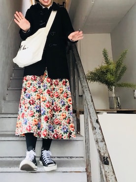 「YAECA」｜「アイテム（ダッフルコート）」を使った、Akiiiiiさん（レディース・170cm）の冬コーディネート