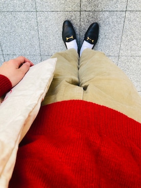 「THE SHINZONE（ザ　シンゾーン）のハイウエストチノパンツ（チノパンツ）」を使った、Akiiiiiさん（レディース・170cm）の秋コーディネート