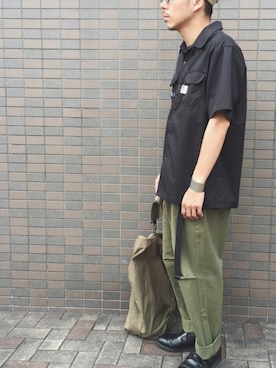 「カーキパンツ」｜Chuuuさん（メンズ・171cm）の秋コーディネート