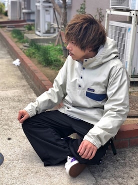 「スナップT」｜「アイテム（ジャケット/アウター）」を使った、Chuuuさん（メンズ・171cm）の春コーディネート