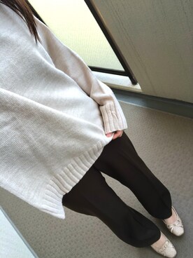 「one after another NICE CLAUP（ワンアフターアナザーナイスクラップ）のアイテム（バレエシューズ、ゴールド系）」を使った、maさん（レディース・156cm）の春コーディネート