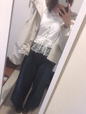 「GRL」｜「アイテム（マウンテンパーカー）」を使った、Yさん（レディース・164cm）の春コーディネート