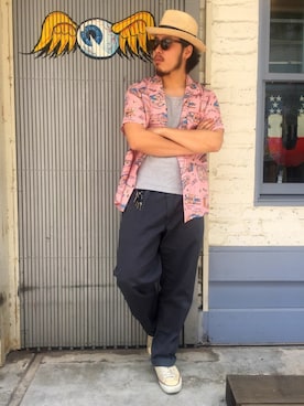 「schott（ショット）のアイテム（トップス）」を使った、Ryuji Abeさん（メンズ・176cm）の春コーディネート