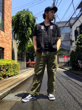 「VANS OLDSKOOL」｜Ryuji Abeさん（メンズ・176cm）の春コーディネート