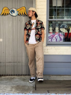 「ジャストサイズ」｜Ryuji Abeさん（メンズ・176cm）の夏コーディネート