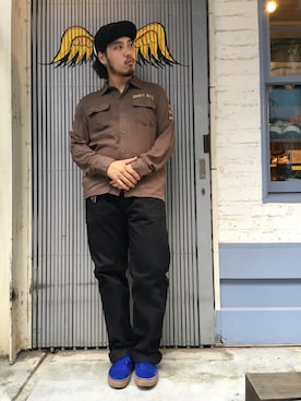 「Schott(ショット)のアイテム(チノパンツ)」を使った、Ryuji Abeさん(メンズ・176cm)の夏コーディネート