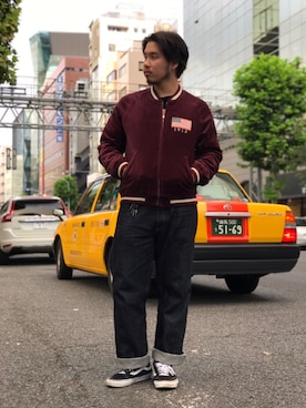 「schott（ショット）のアイテム」を使った、Ryuji Abeさん（メンズ・176cm）の秋コーディネート