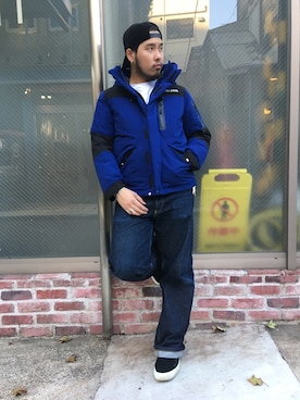 「schott(ショット)のアイテム(ダウンジャケット/コート)」を使った、Ryuji Abeさん(メンズ・176cm)の秋コーディネート