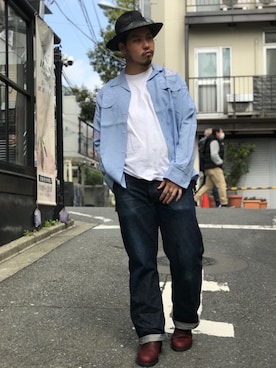 「schott（ショット）のアイテム（帽子）」を使った、Ryuji Abeさん（メンズ・176cm）の春コーディネート