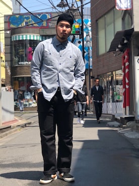 「Schott(ショット)のアイテム(チノパンツ)」を使った、Ryuji Abeさん(メンズ・176cm)の春コーディネート