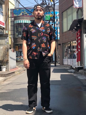 「schott（ショット）のアイテム（パンツ）」を使った、Ryuji Abeさん（メンズ・176cm）の春コーディネート