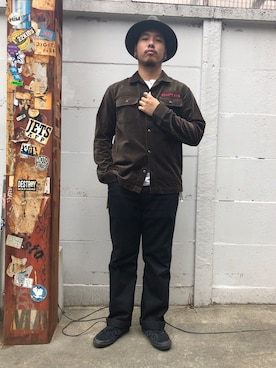 「Schott(ショット)のアイテム(チノパンツ)」を使った、Ryuji Abeさん(メンズ・176cm)の秋コーディネート