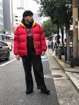 「schott(ショット)のアイテム(ダウンジャケット/コート)」を使った、Ryuji Abeさん(メンズ・176cm)の秋コーディネート