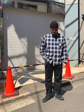 「Schott(ショット)のアイテム(チノパンツ)」を使った、Ryuji Abeさん(メンズ・176cm)の春コーディネート