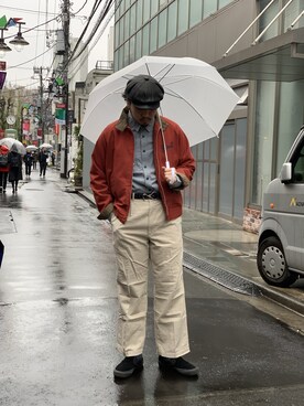 「Schott（ショット）のアイテム」を使った、Ryuji Abeさん（メンズ・176cm）の春コーディネート