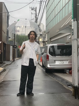 「schott（ショット）のアイテム（パンツ）」を使った、Ryuji Abeさん（メンズ・176cm）の夏コーディネート