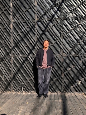 「Schott(ショット)のアイテム(ブルゾン)」を使った、Ryuji Abeさん(メンズ・176cm)の秋コーディネート
