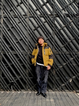 「schott(ショット)のアイテム(ダウンジャケット/コート)」を使った、Ryuji Abeさん(メンズ・176cm)の秋コーディネート