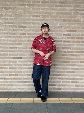 「Schott(ショット)のアイテム(キャップ)」を使った、Ryuji Abeさん(メンズ・176cm)の春コーディネート