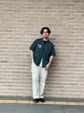 「Schott（ショット）のアイテム（カーゴパンツ）」を使った、Ryuji Abeさん（メンズ・176cm）の春コーディネート