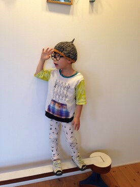 「GWZ（ジーウィズ）のアイテム」を使った、tentenさん（キッズ・120cm）の春コーディネート