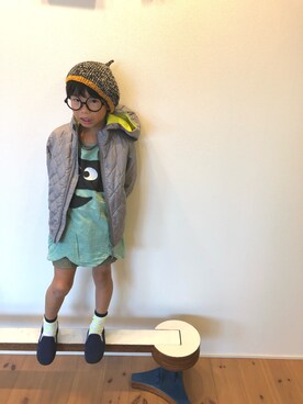 「GWZ（ジーウィズ）のアイテム」を使った、tentenさん（キッズ・120cm）の秋コーディネート