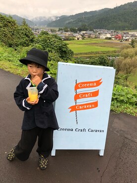 「OJISUN（オジサン）のアイテム」を使った、tentenさん（キッズ・120cm）の秋コーディネート