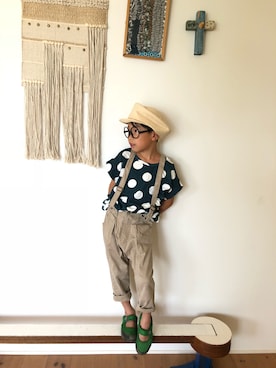 「OLIVE des OLIVE（オリーブデオリーブ）のアイテム」を使った、tentenさん（キッズ・120cm）の夏コーディネート