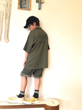 「SUPERGA（スペルガ）のアイテム」を使った、tentenさん（キッズ・130cm）の夏コーディネート