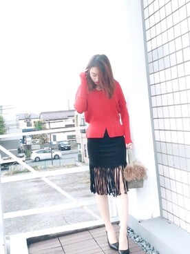 「お目立ちネオンコーデ」｜miaさん（レディース・163cm）の秋コーディネート