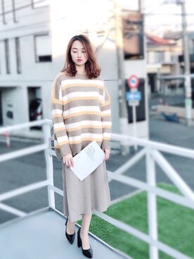 「お目立ちネオンコーデ」｜miaさん（レディース・163cm）の秋コーディネート