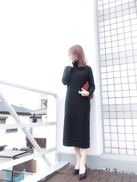 「アイテム（ハンチング/ベレー帽、レッド系）」を使った、miaさん（レディース・163cm）の秋コーディネート