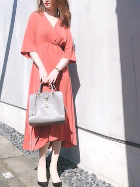 「アイテム（ワンピース/ドレス）」を使った、miaさん（レディース・163cm・20代）の春コーディネート