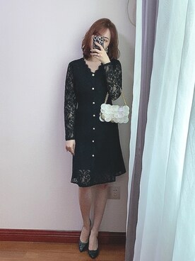 「アイテム（ワンピース/ドレス）」を使った、miaさん（レディース・163cm・20代）の冬コーディネート