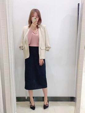 「アイテム（テーラードジャケット）」を使った、miaさん（レディース・163cm・20代）の春コーディネート