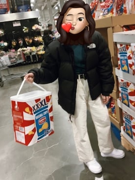 「アイテム（ダウンジャケット/コート）」を使った、r27さん（レディース・160cm）の夏コーディネート