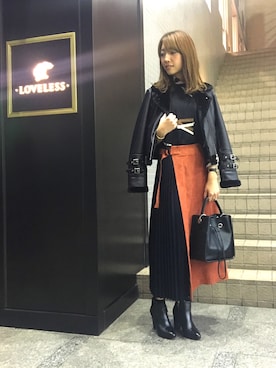 「GUILD PRIME（ギルドプライム）のアイテム」を使った、NATSUさん（レディース・165cm）の秋コーディネート